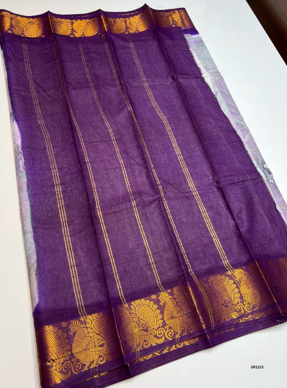 Lavender & Purple - Marble Print Chungudi Cotton