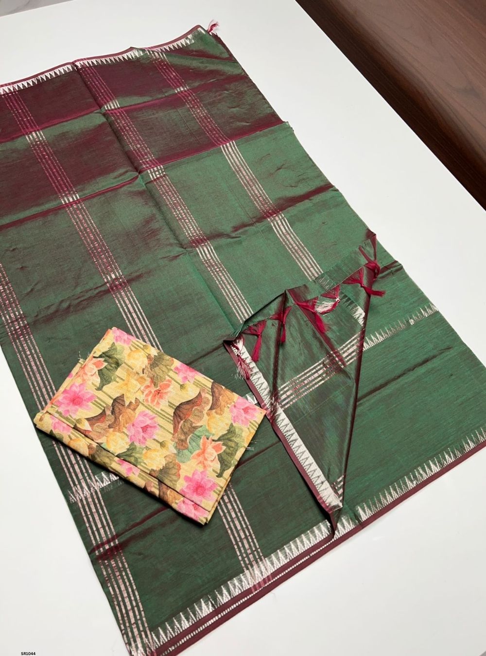 Green - Mangalagiri Silk Cotton