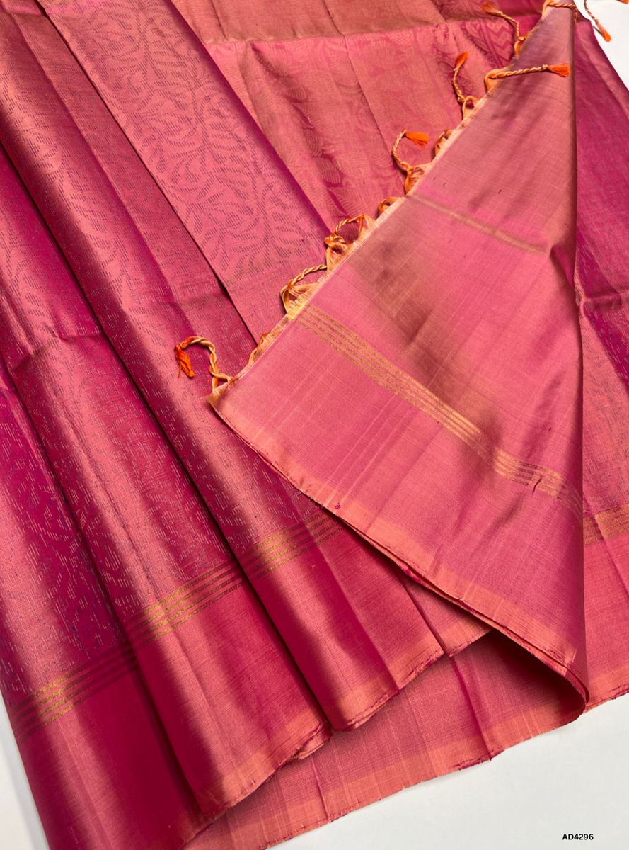 Pastel Peach  - Bridal Soft Silk Saree