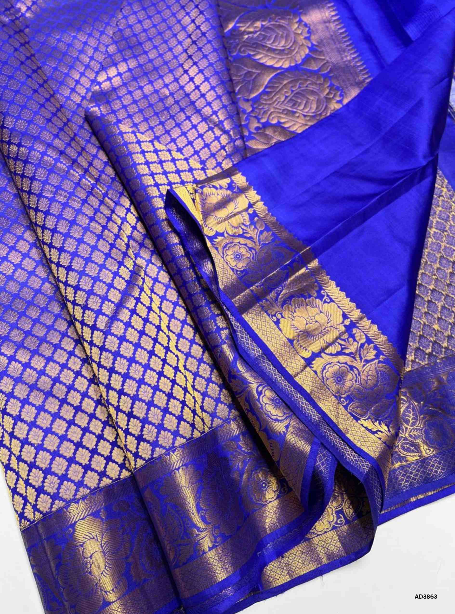 Royal Blue - Kanjeevaram Bridal Saree