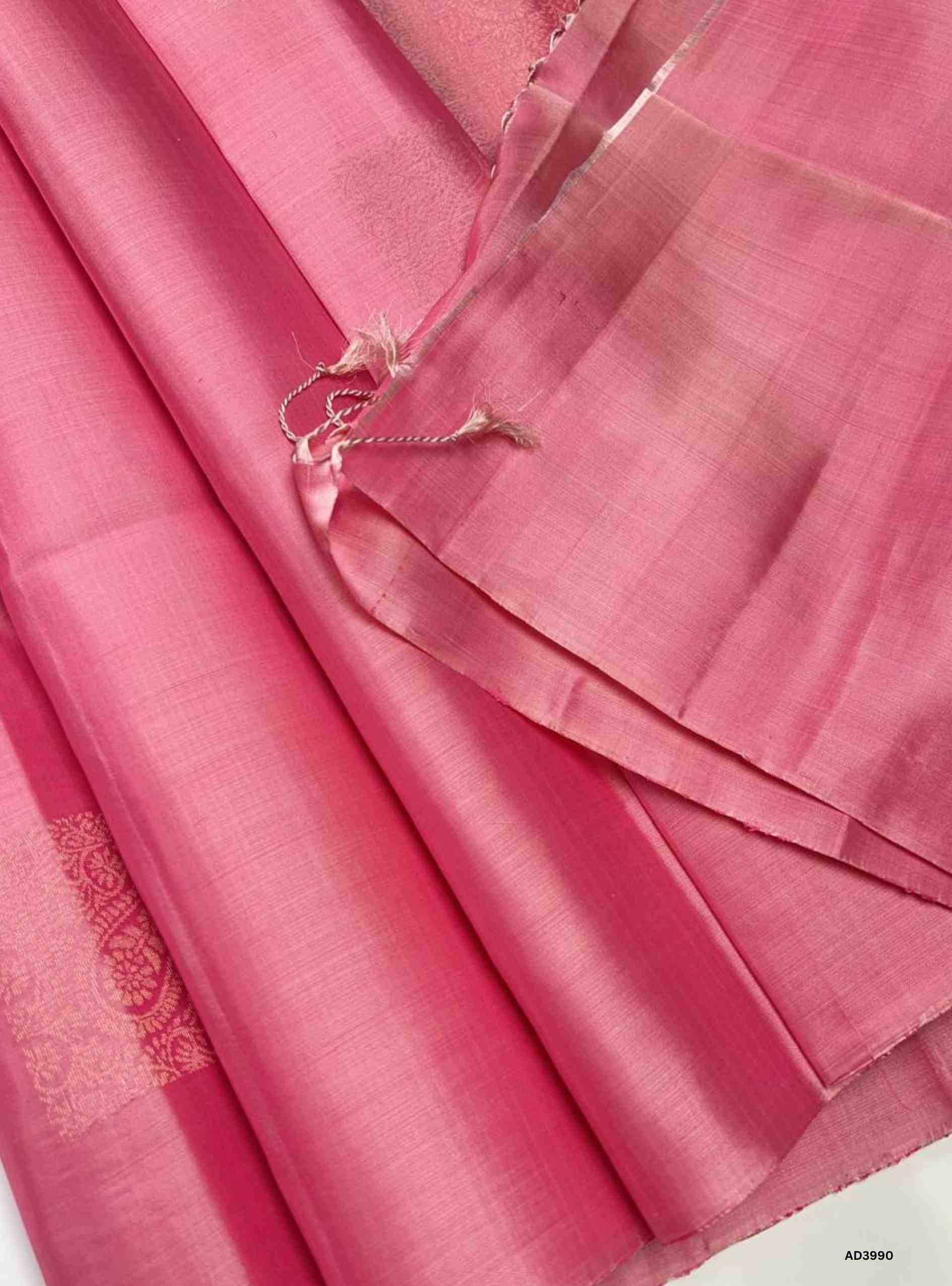 Baby Pink - Soft Silk Saree
