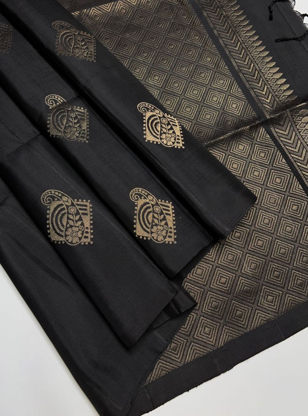 Dark Coffee Brown -  Soft Silk Saree