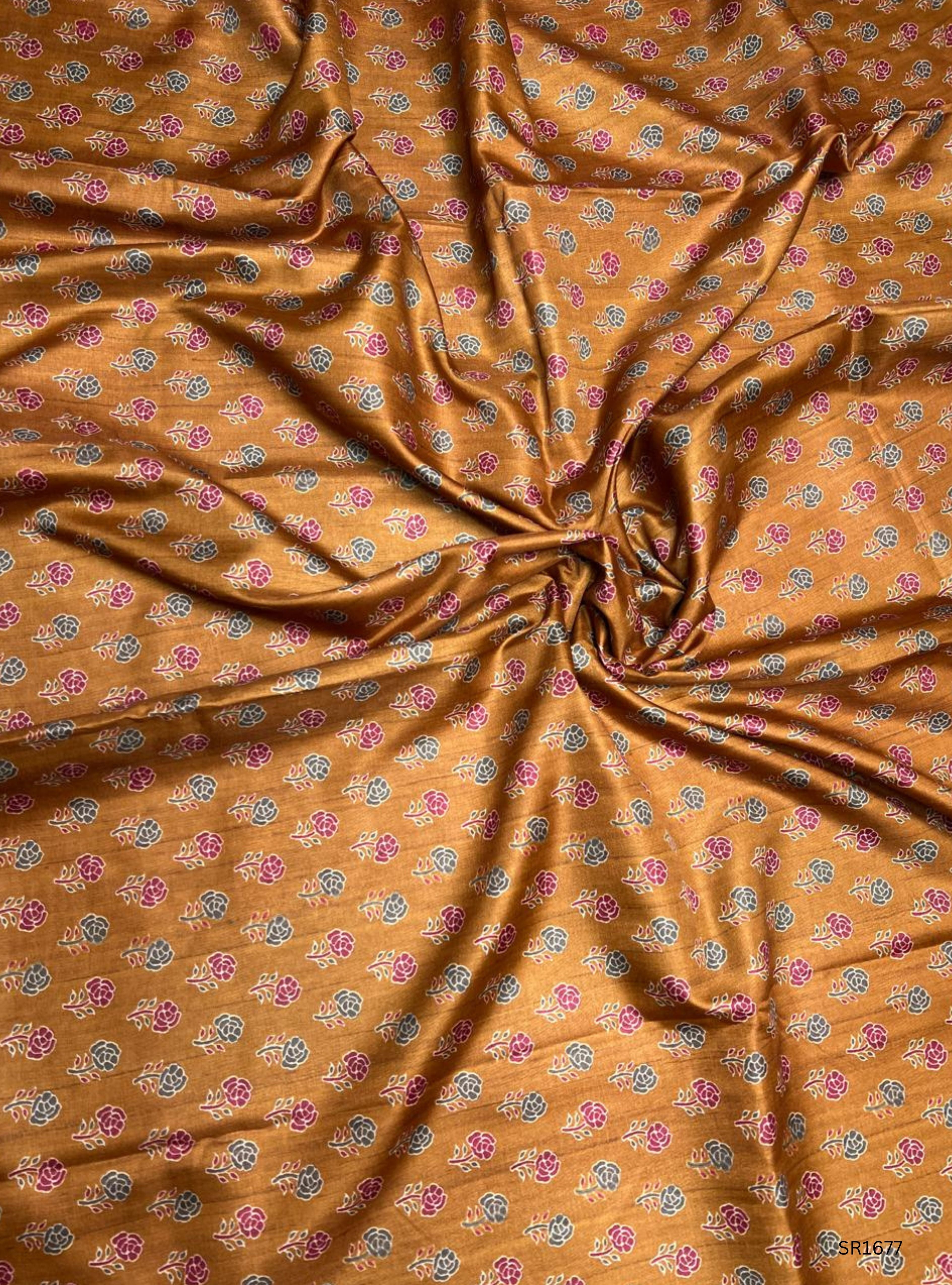 Mustard - Semi Tussar Saree