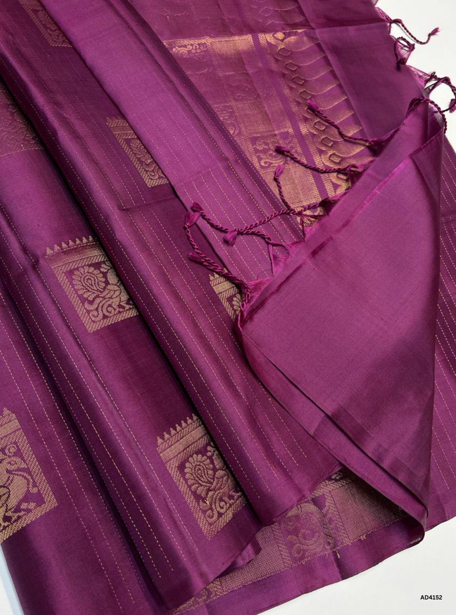 Wine - Soft Silk Saree