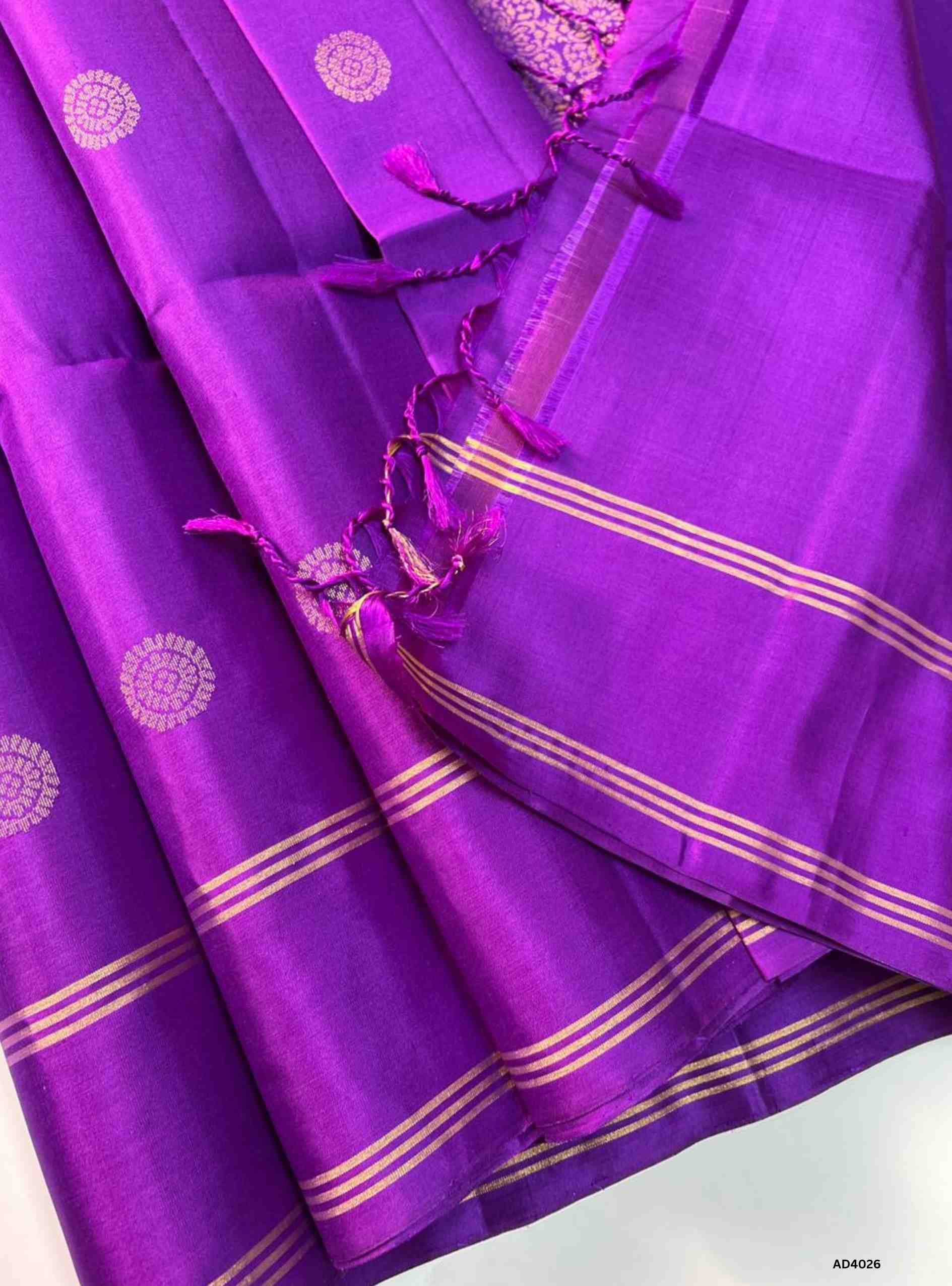 Purple - Soft Silk Saree