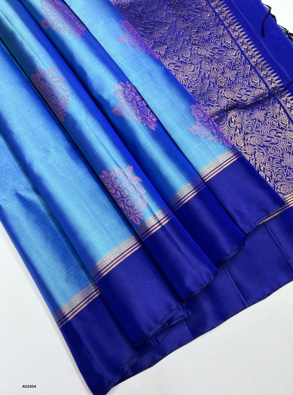 Blue - Soft Silk Saree