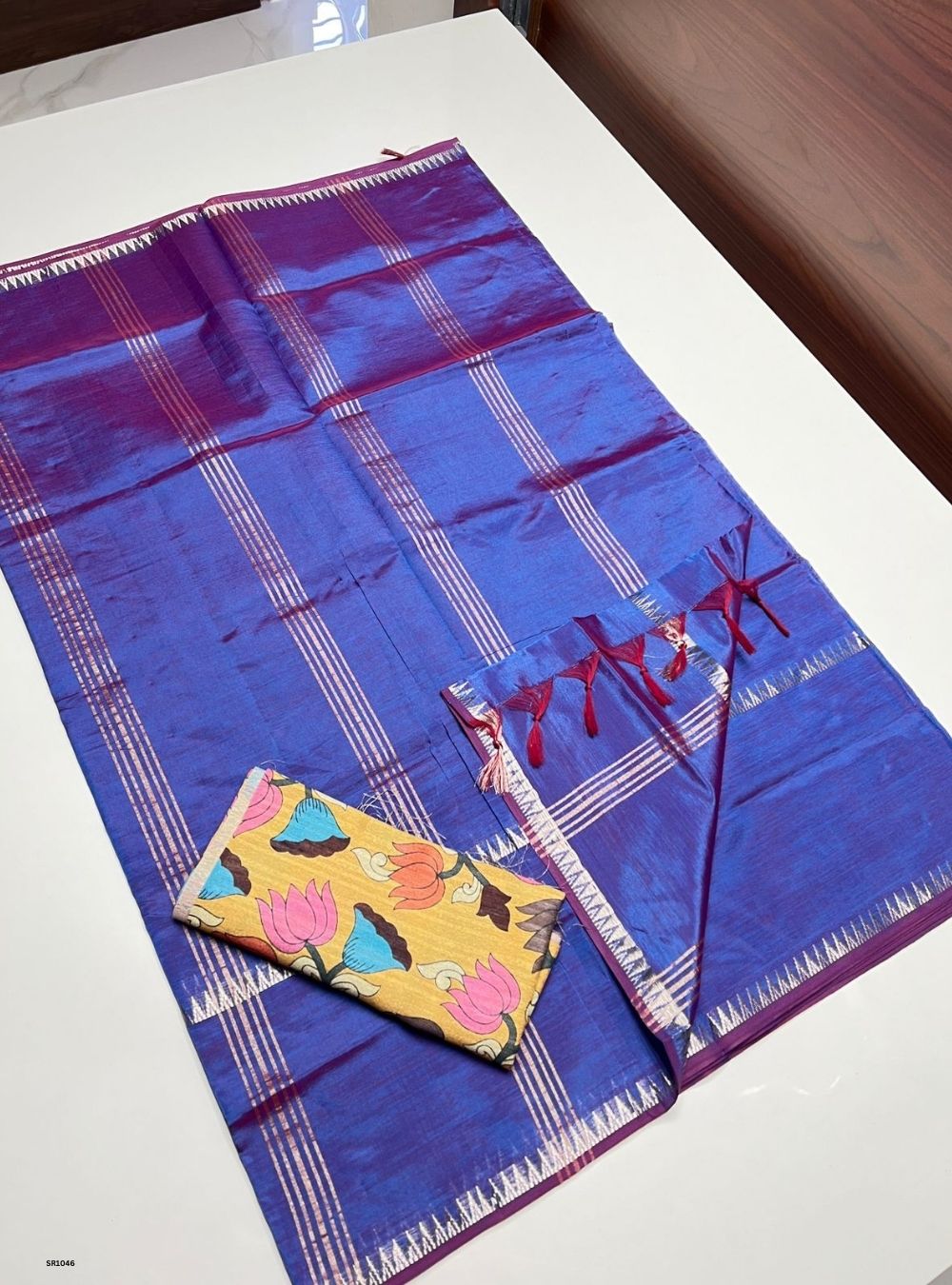 Peacock Blue - Mangalagiri Silk Cotton