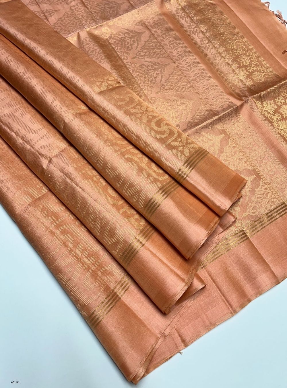 Peach - Soft Silk Saree