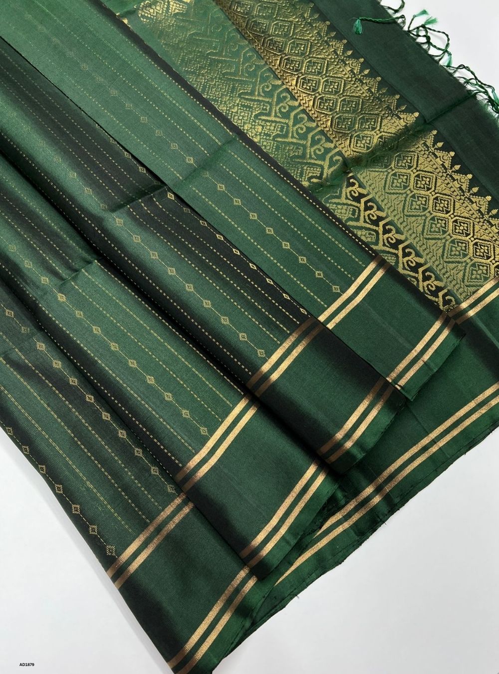 Bottle Green - Soft Silk Saree