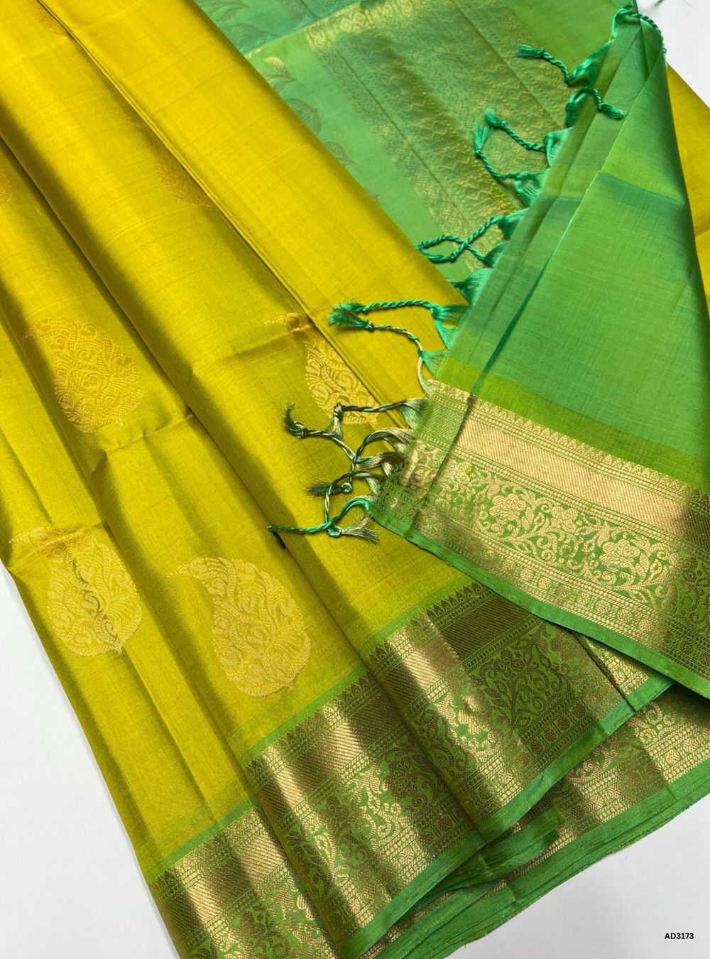 Lime Yellow & Rexona - Soft Silk Saree