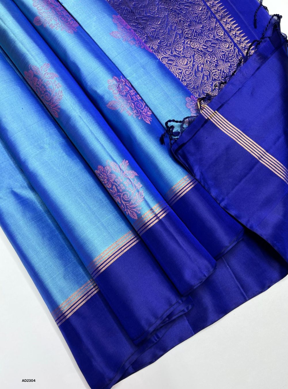 Blue - Soft Silk Saree
