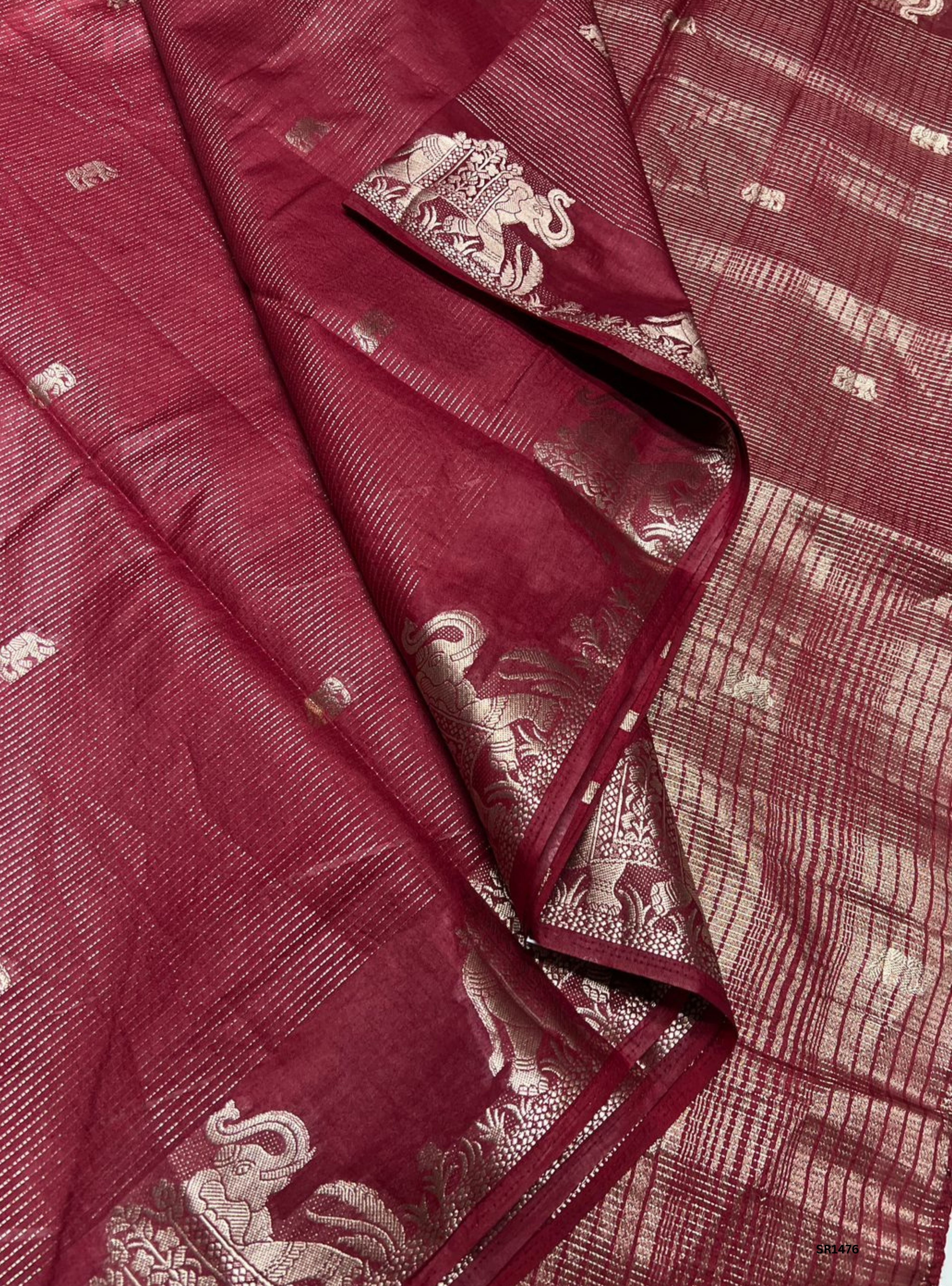 Maroon - Devadhara Silk Saree