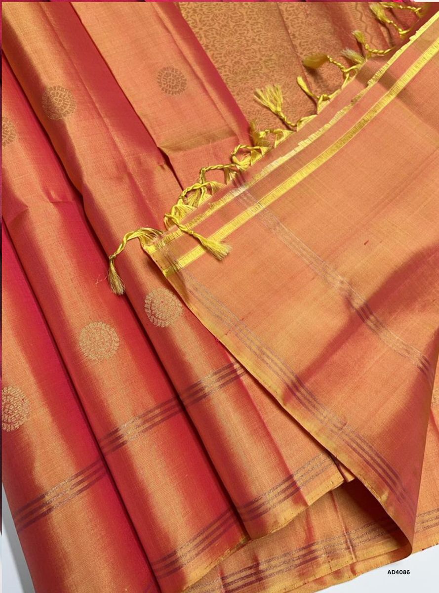 Neon Orange - Soft Silk Saree