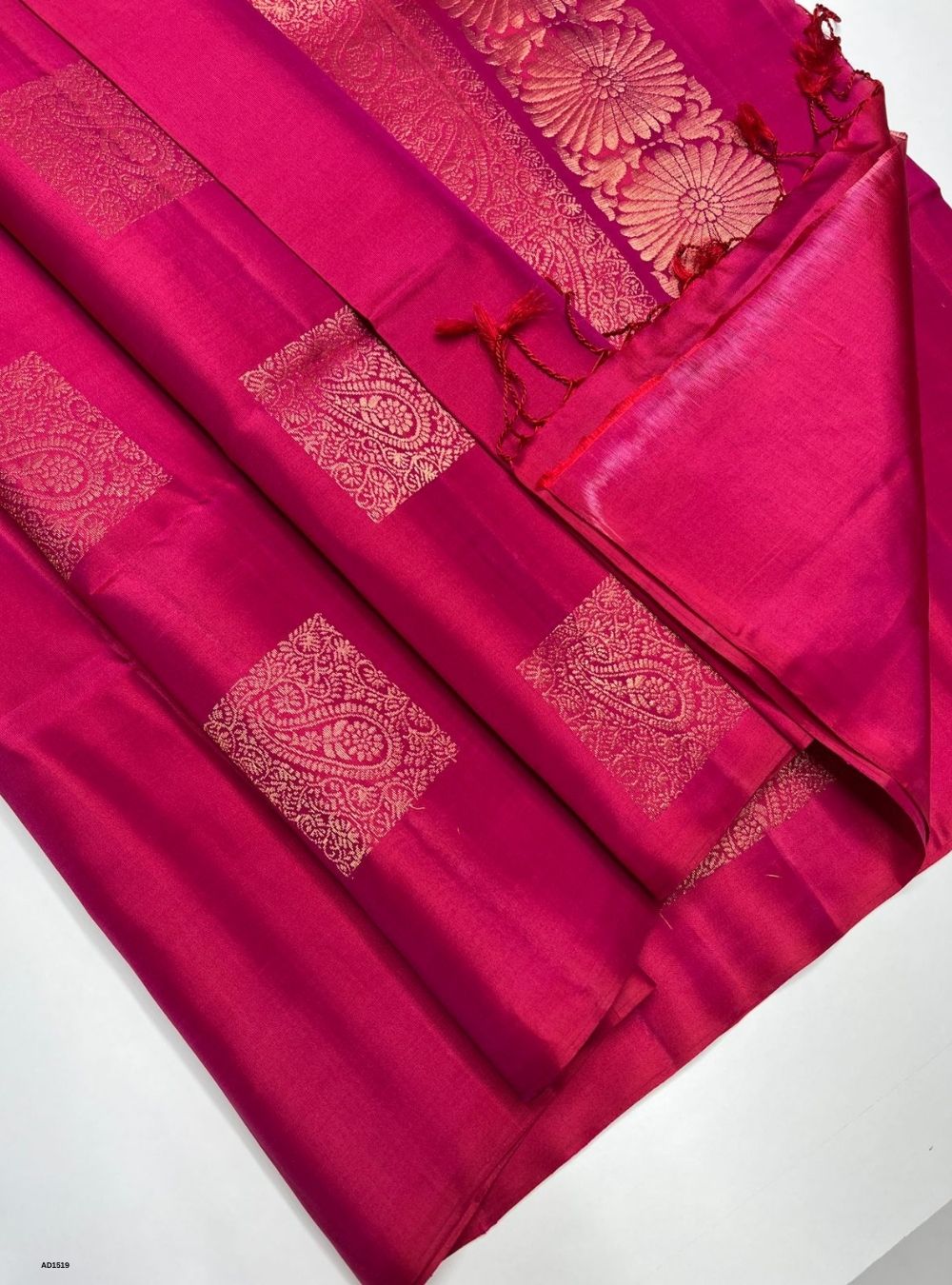 Reddish Pink -  Soft Silk Saree
