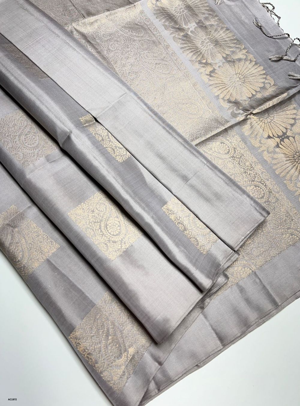 Silver - Soft Silk Saree