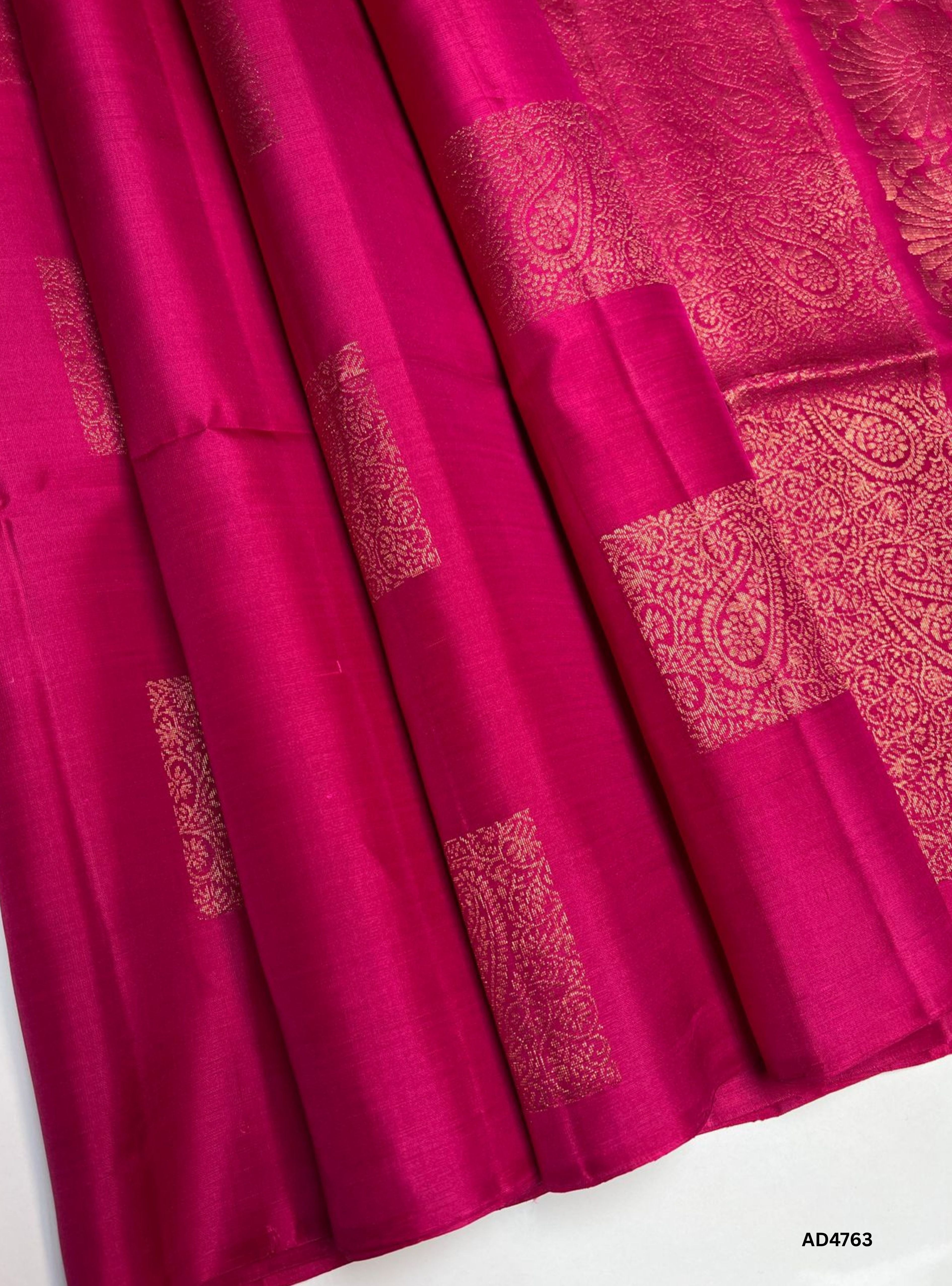 Rani Pink - Soft Silk Saree