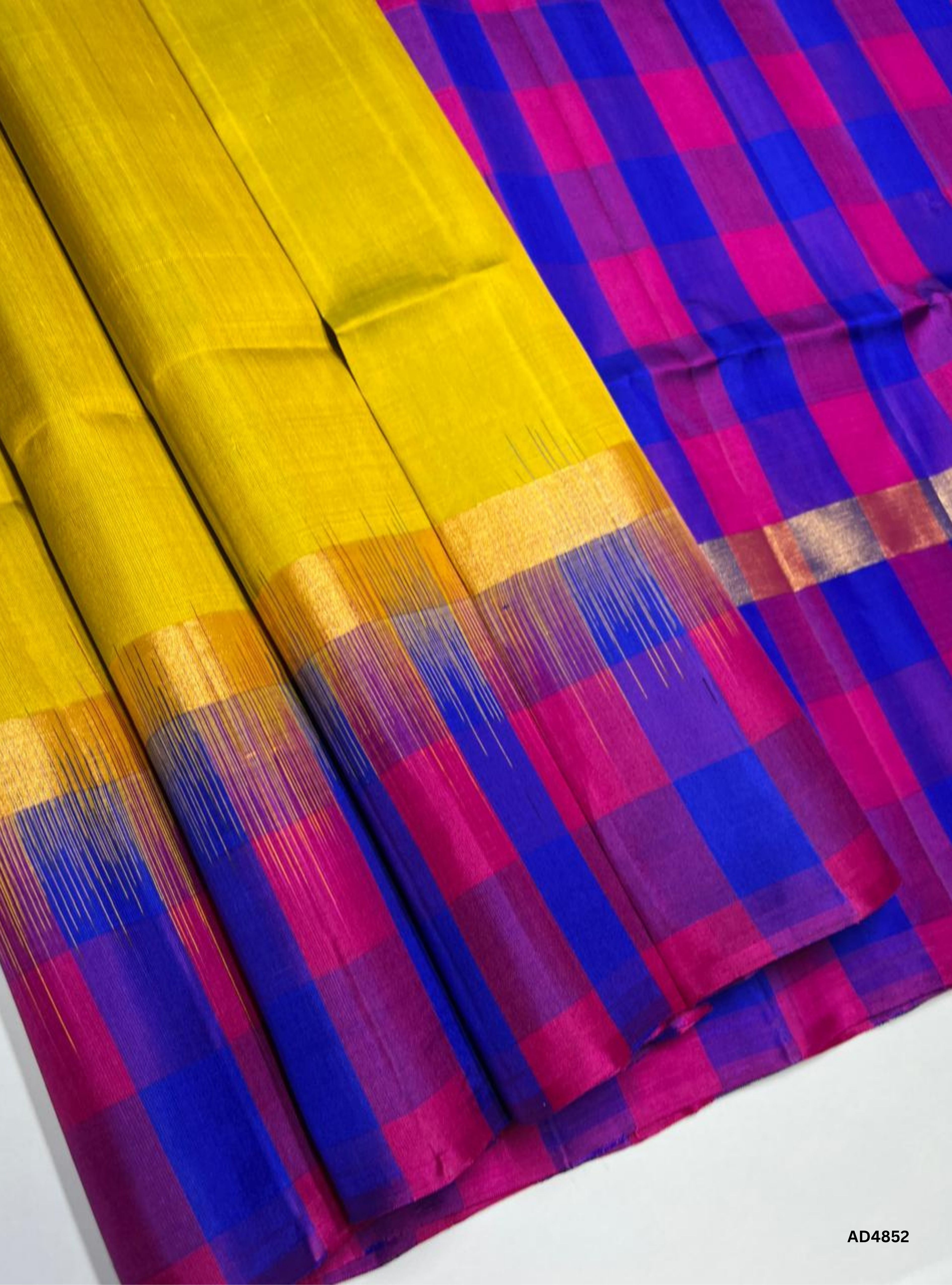 Yellow , Blue & Pink - Pazhum Pazhamum Soft Silk Saree