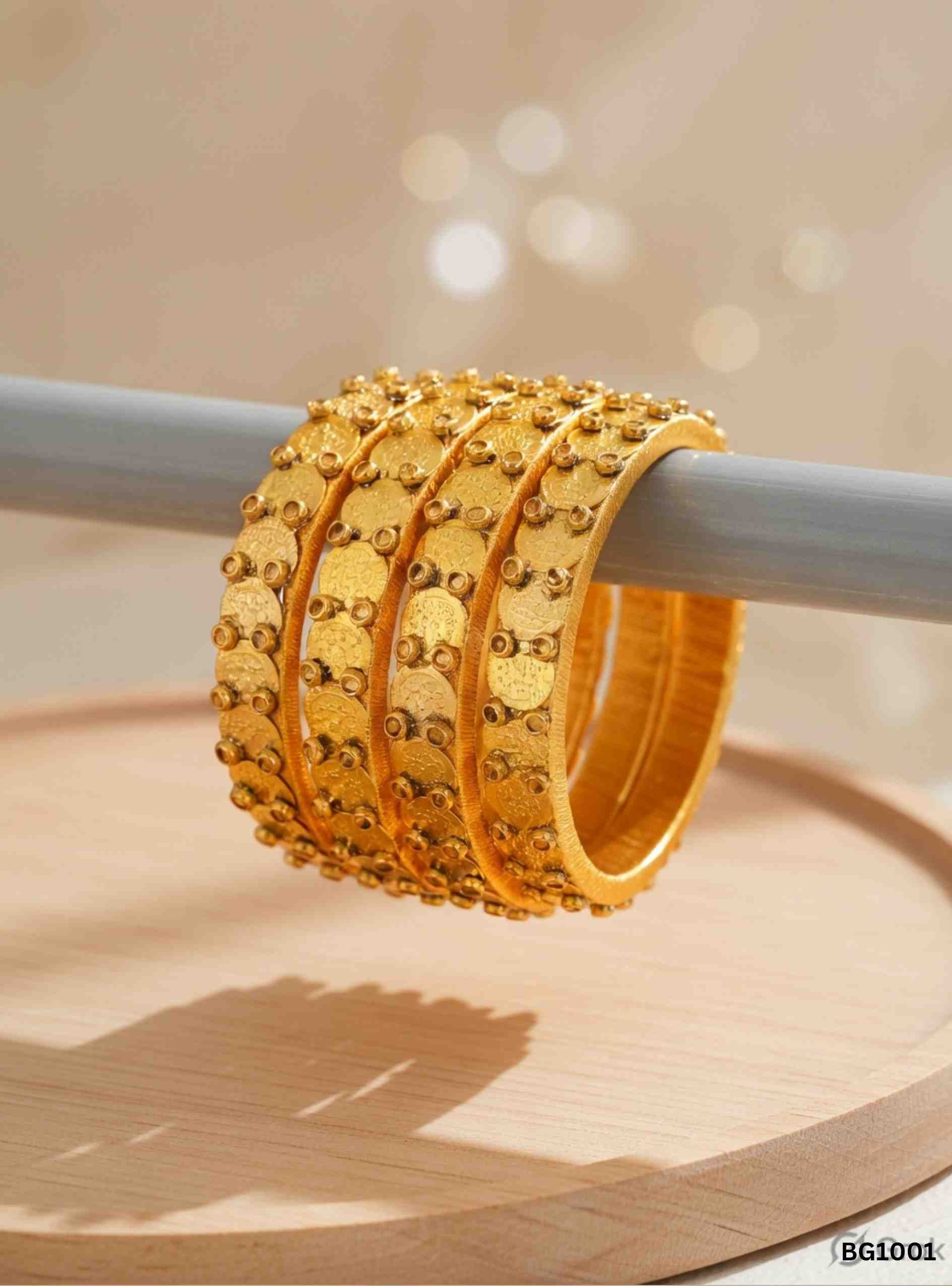 Gold -Coin Bangle Set