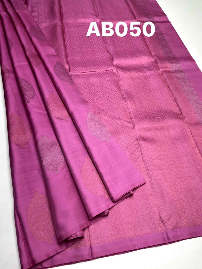 Pink - Soft Silk Saree