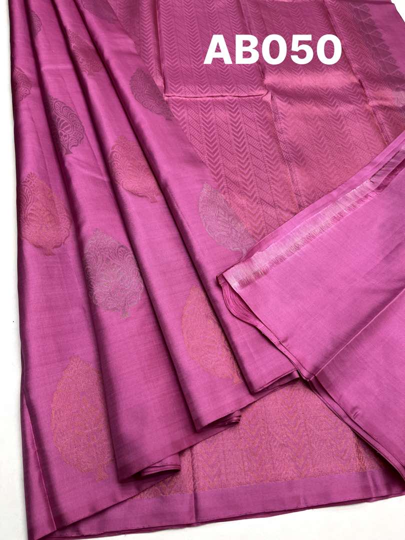 Pink - Soft Silk Saree