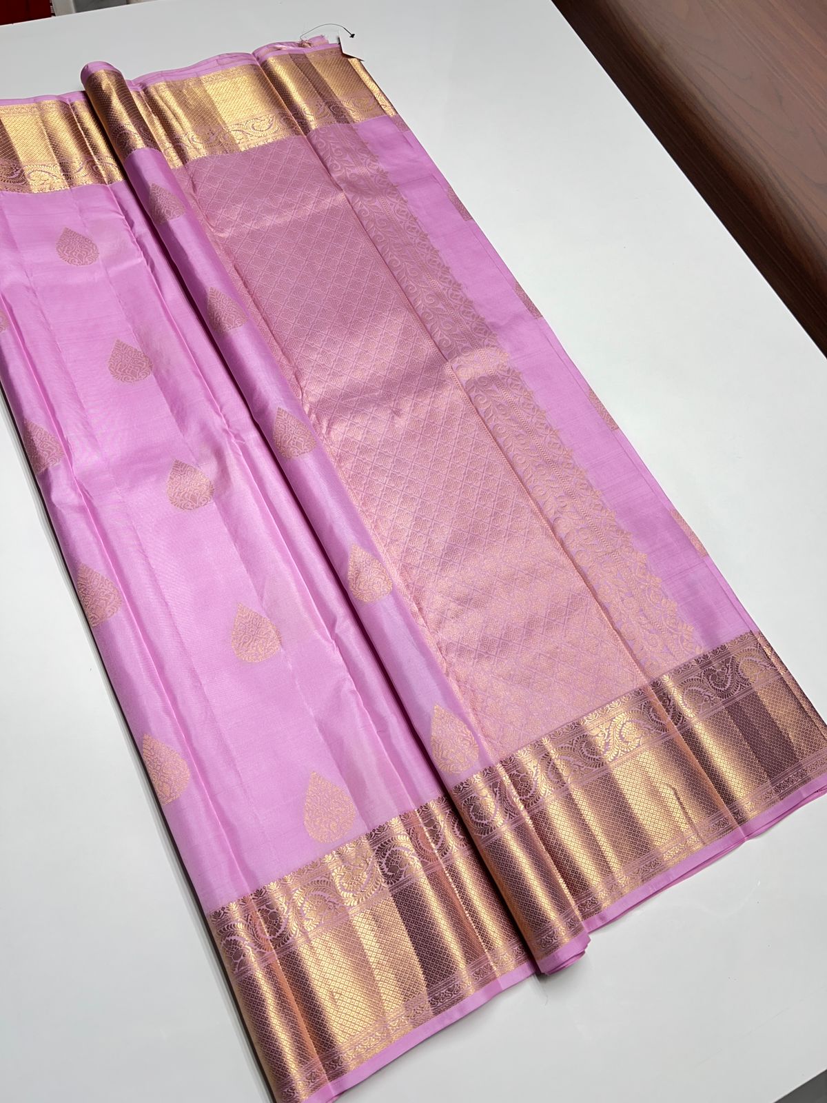 Onion Pink - Soft Silk Saree