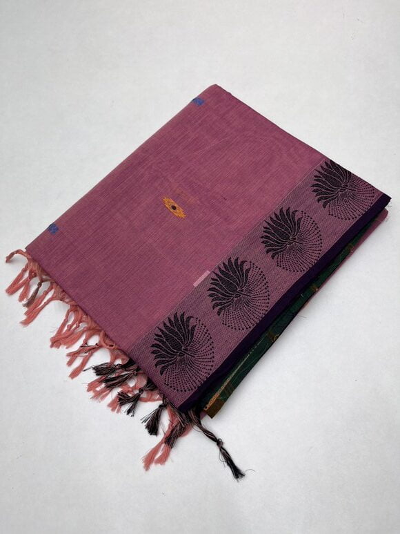 PINK & GREEN - PURE COTTON SAREE