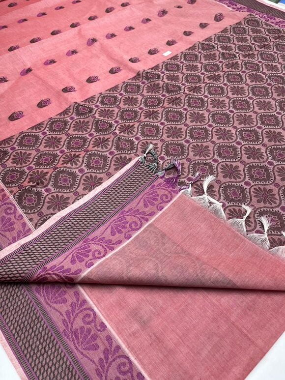 PEACHISH PINK - PURE COTTON