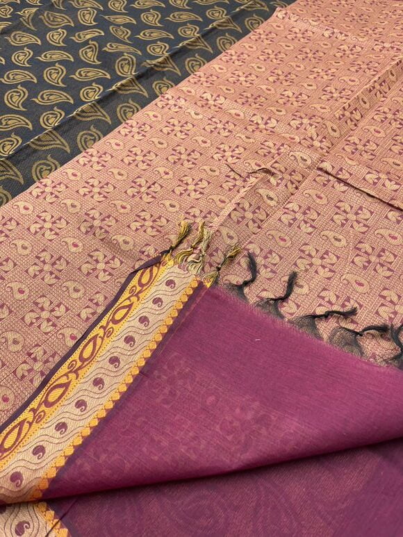 BLACK - PURE COTTON SAREE