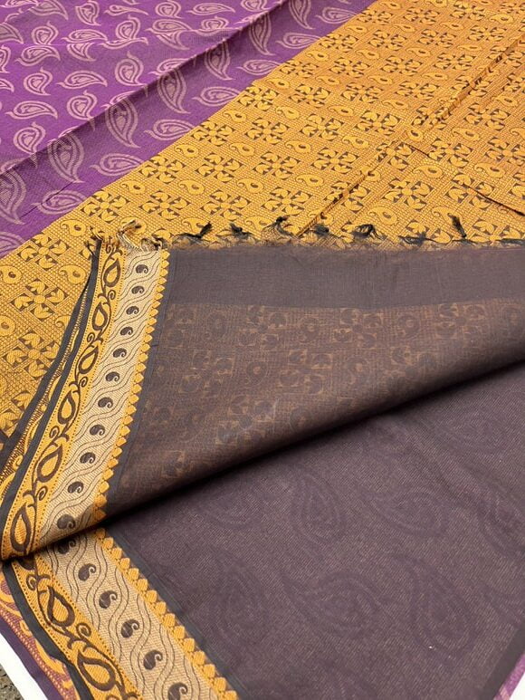 PURPLE - PURE COTTON SAREE