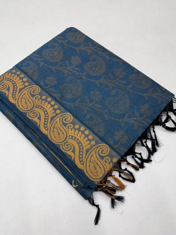 BLUE - PURE COTTON SAREE