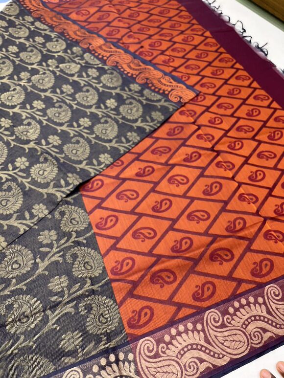 BLACK - PURE COTTON SAREE