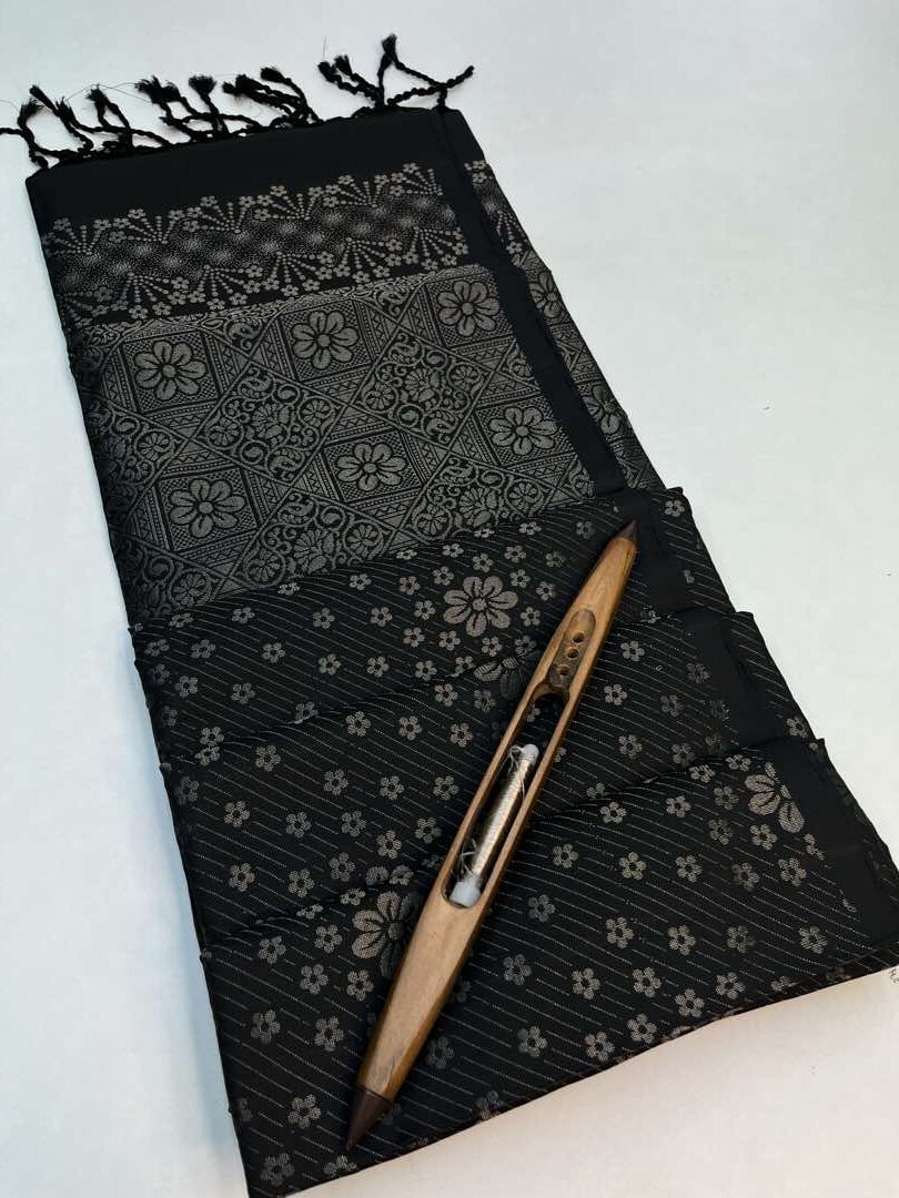 Black - Soft Silk Saree