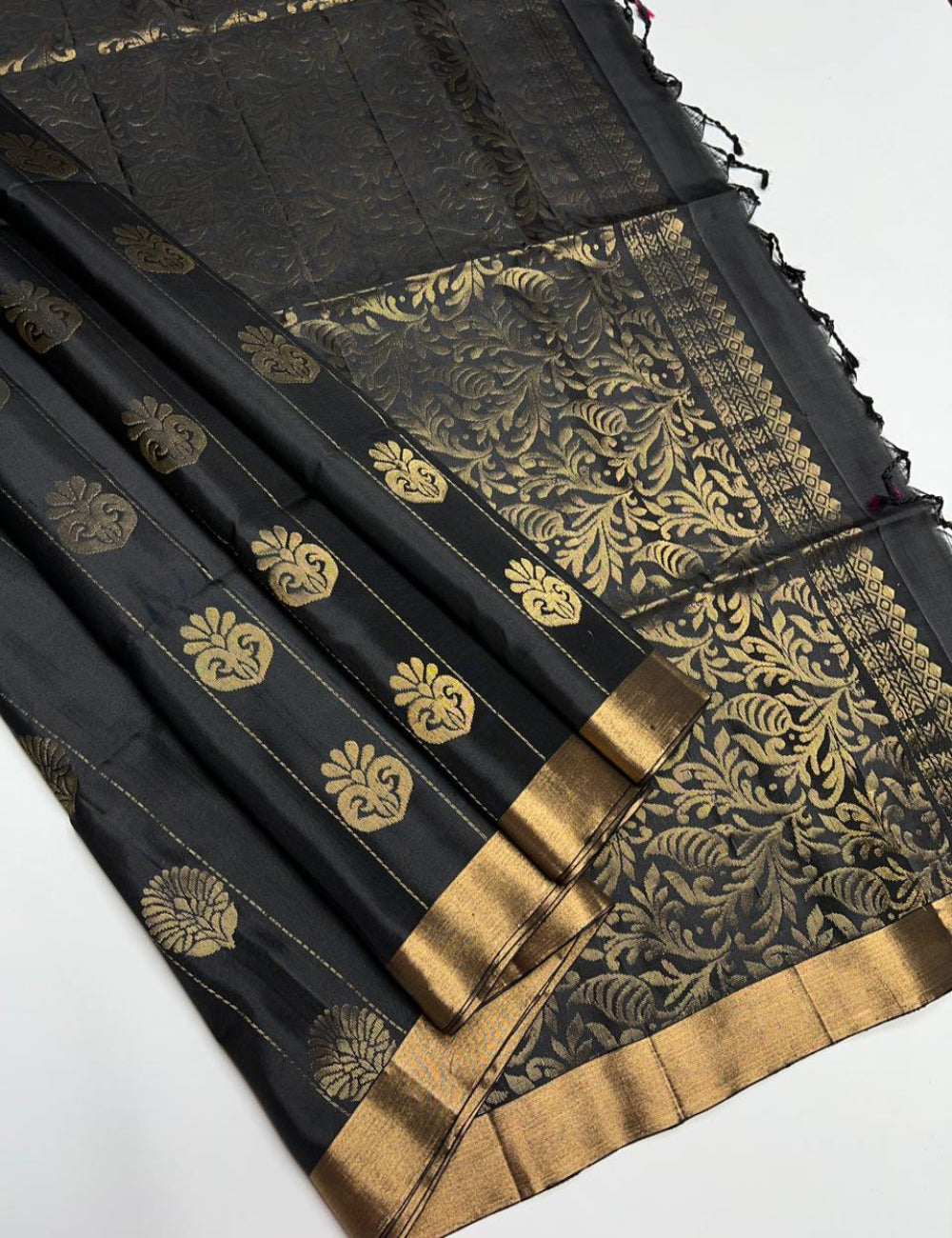 Black - Soft Silk Saree