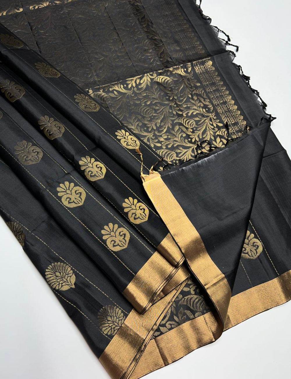 Black - Soft Silk Saree
