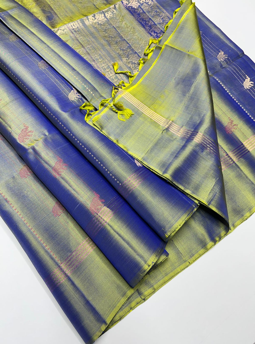 Metallic Green - Soft Silk Saree