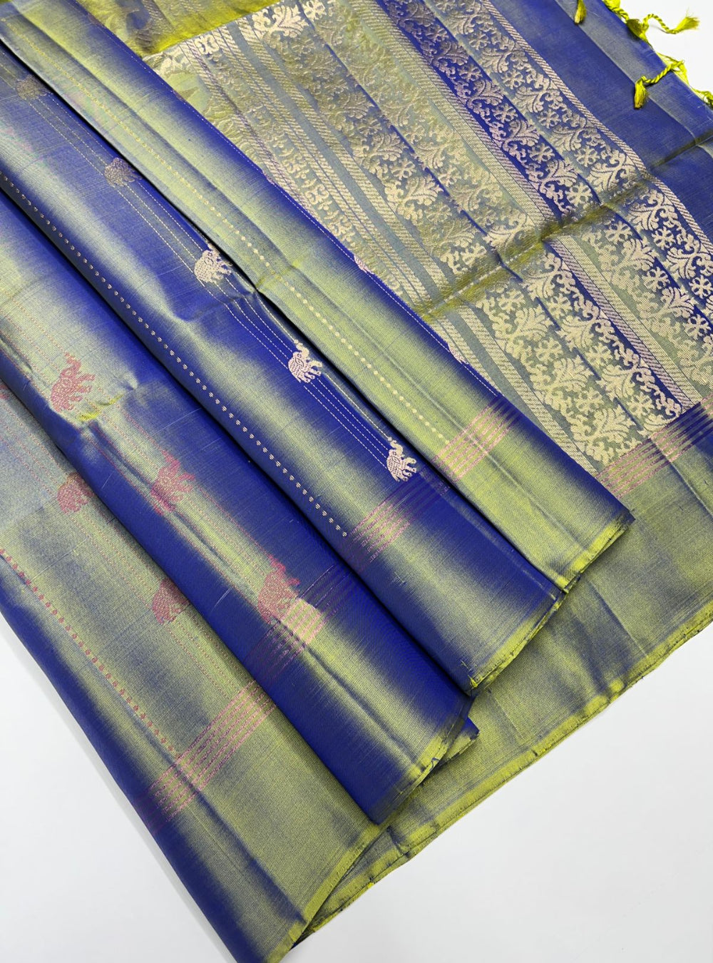 Metallic Green - Soft Silk Saree