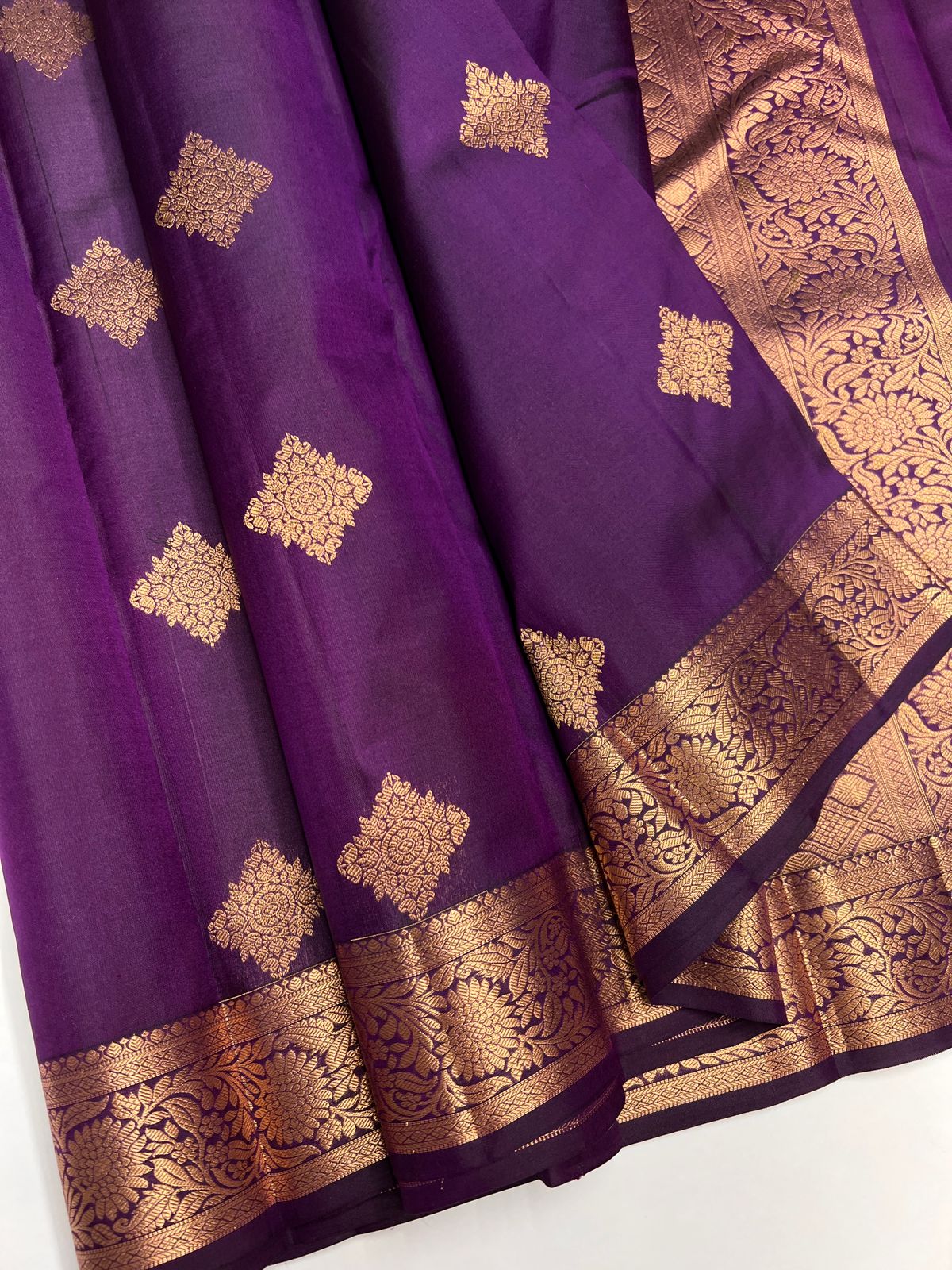 Purple - Soft Silk Saree