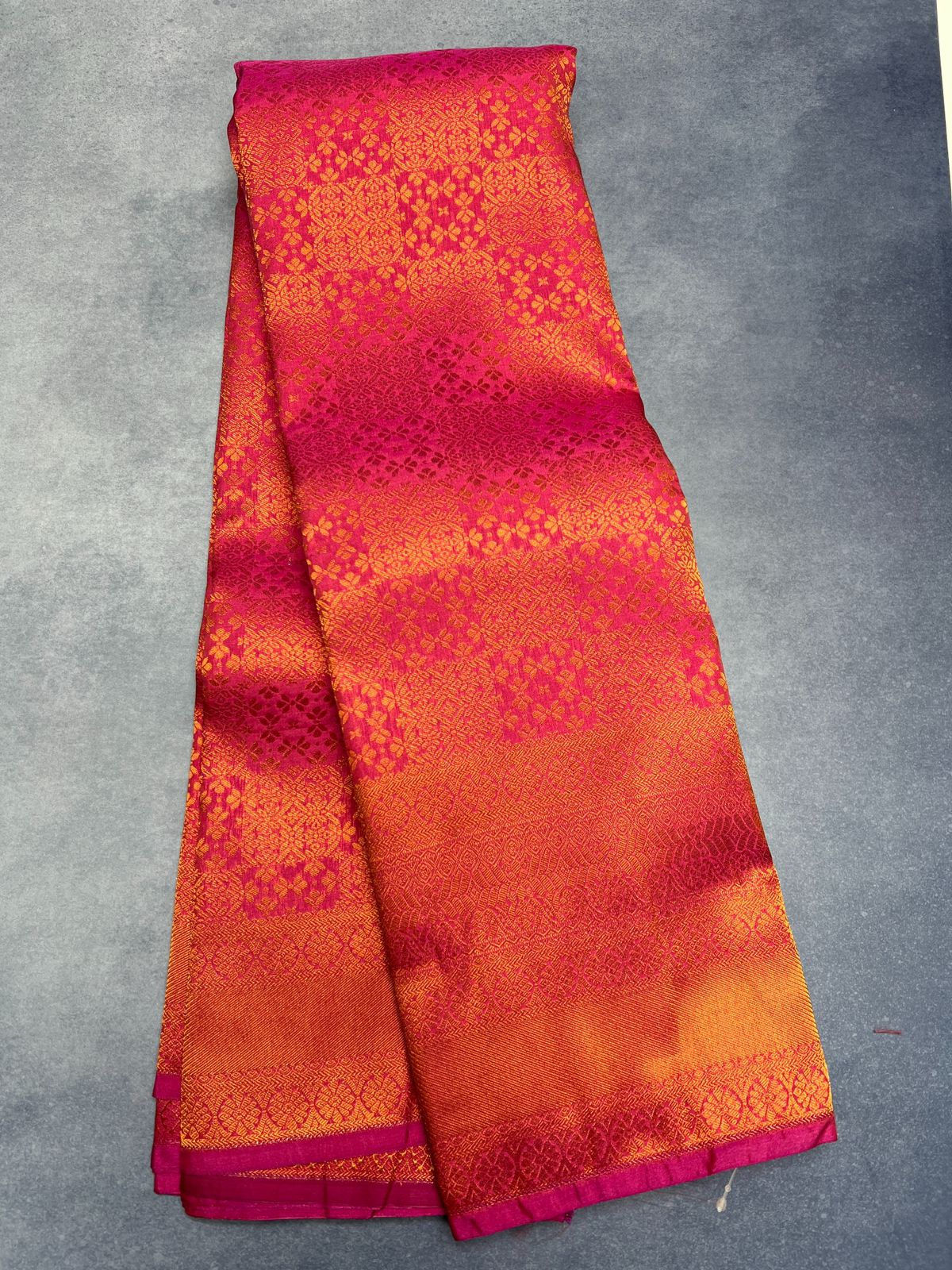 Pink - Semi Silk Saree