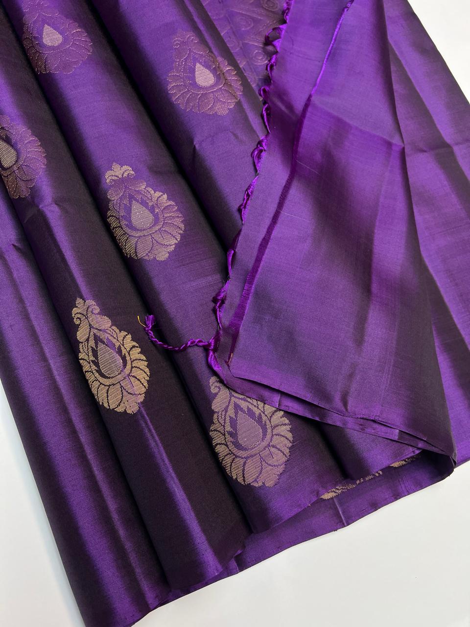 Purple - Soft Silk Saree
