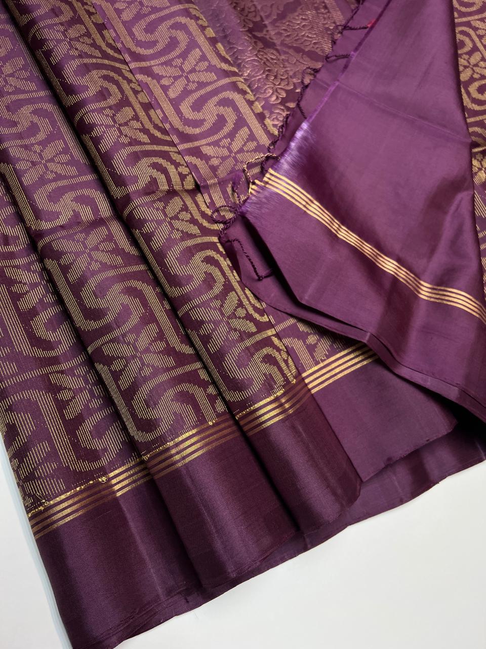 Wine - Soft Silk Bridal  Saree