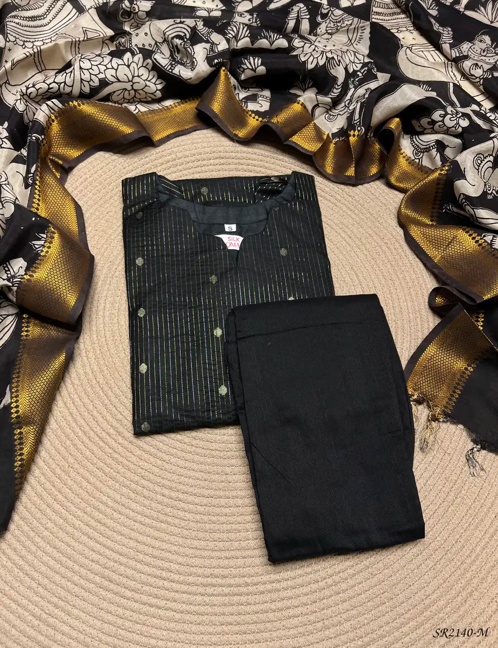 Black - Salwar Set Front View