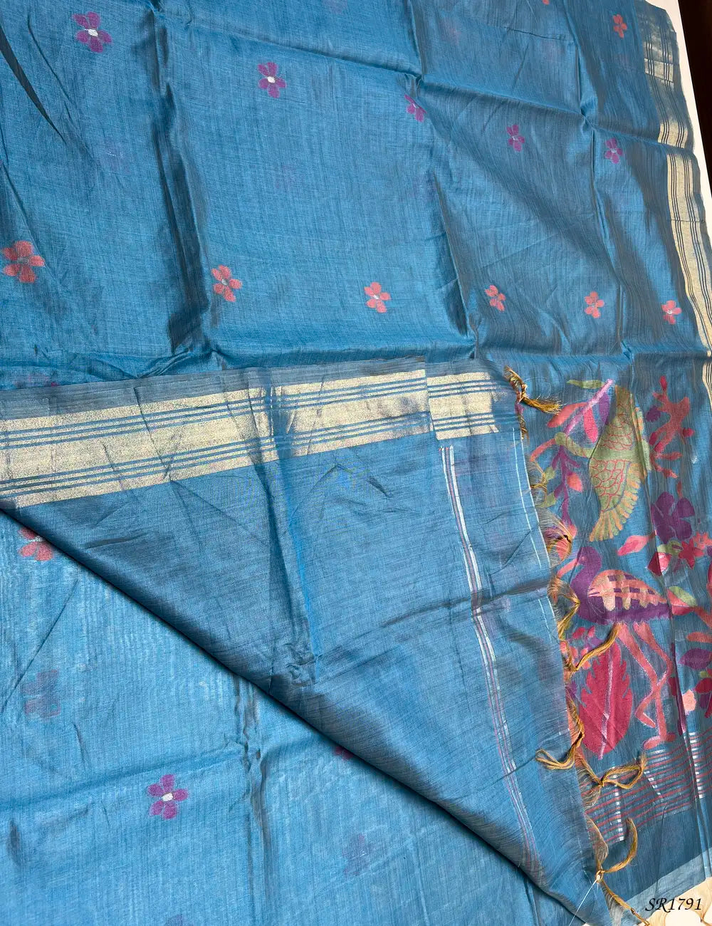 Blue - Jhamthani Saree -