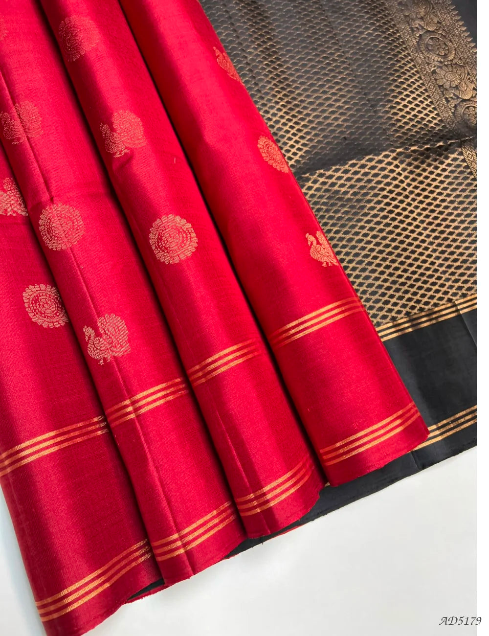 Maroon & Black - Soft Silk Saree - Avini