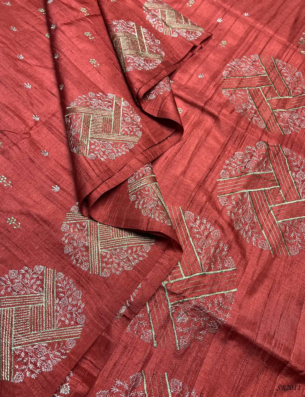 Candy Pink - Semi Tussar Saree Pallu View