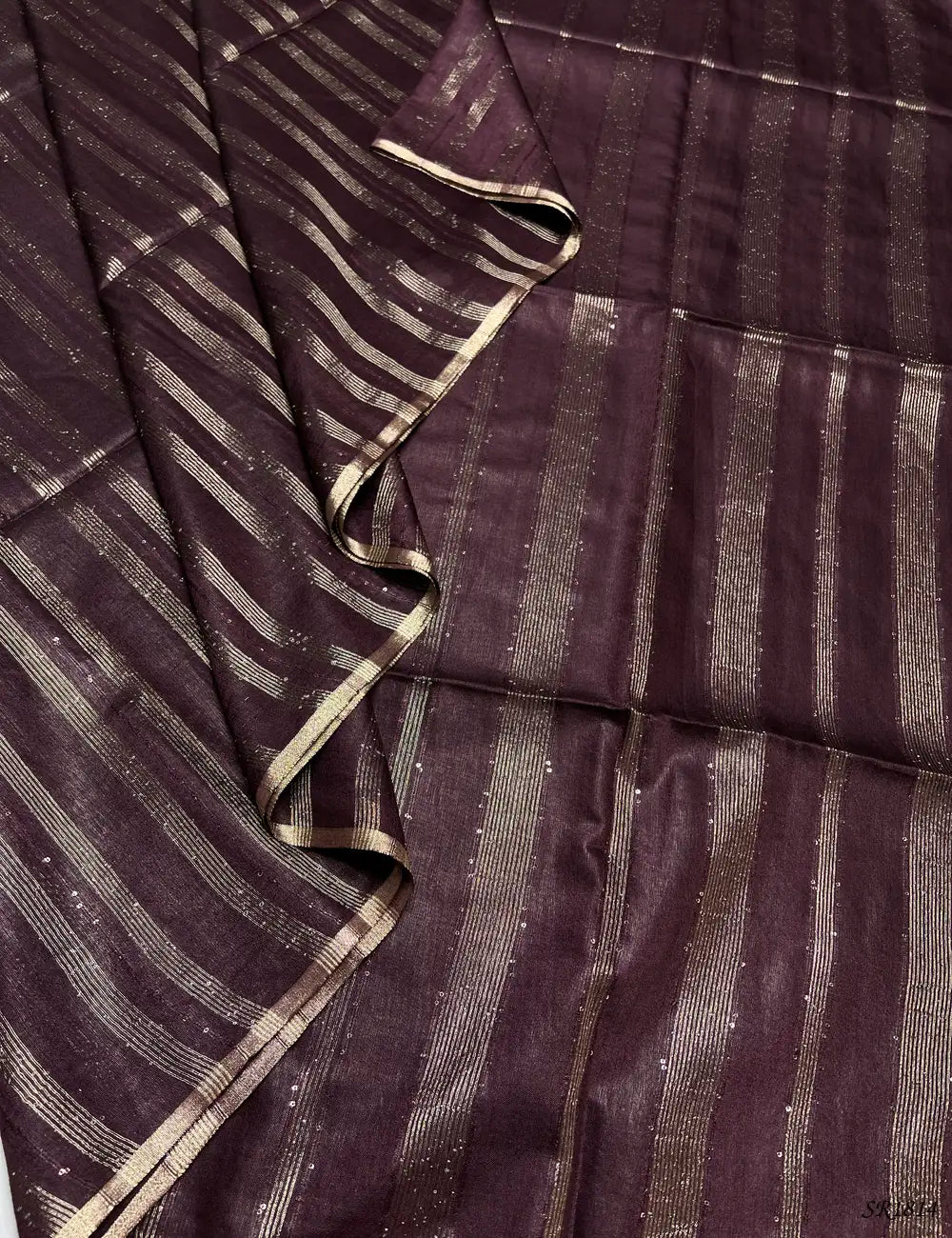 Coffee Brown - Moonga Silk Saree Front View