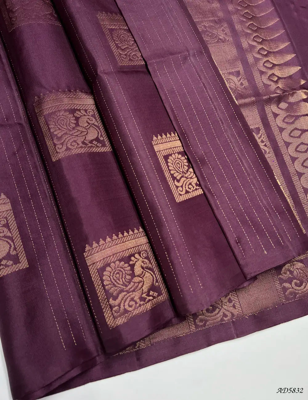 Coffee Brown - Soft Silk Saree Front View