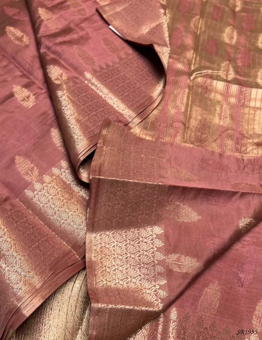 Coral Pink - Semi Tussar Saree -