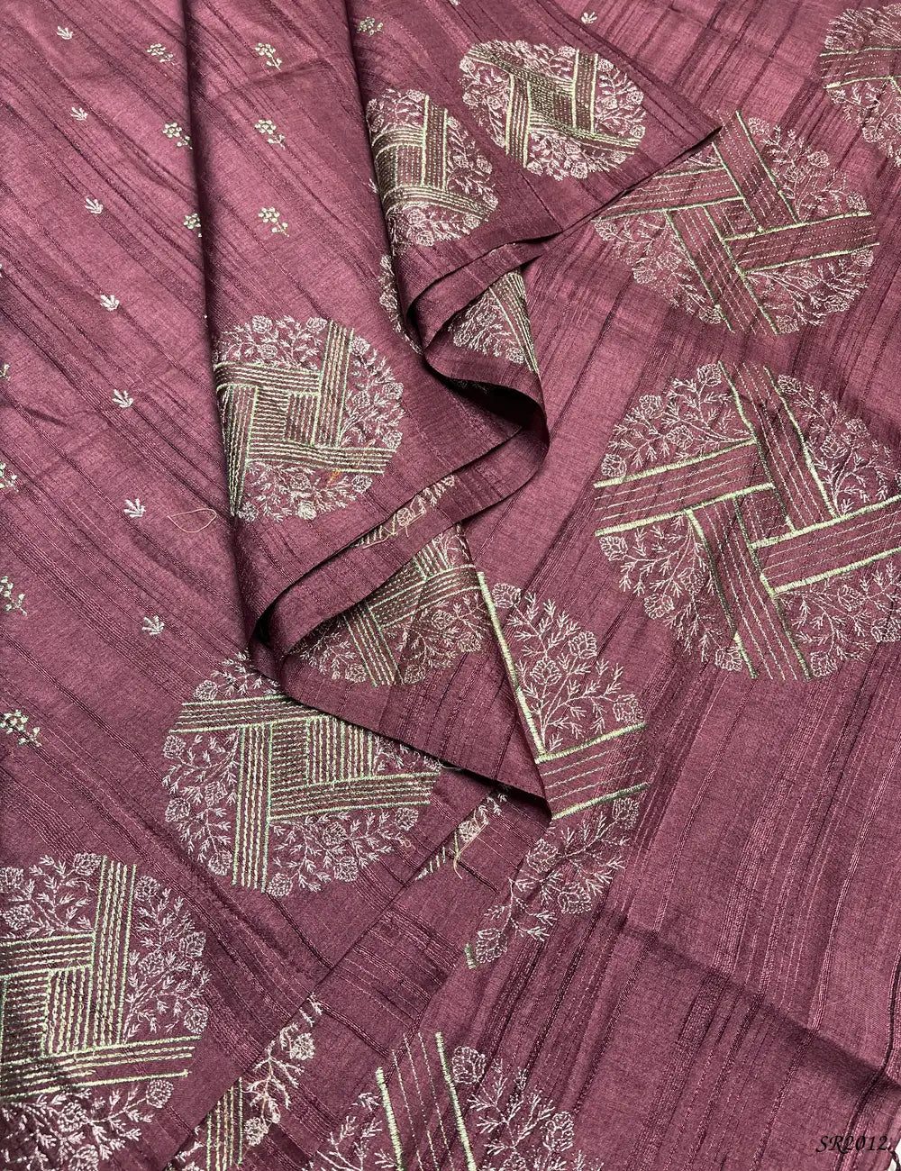 Dusty Pink - Semi Tussar Saree Pallu View