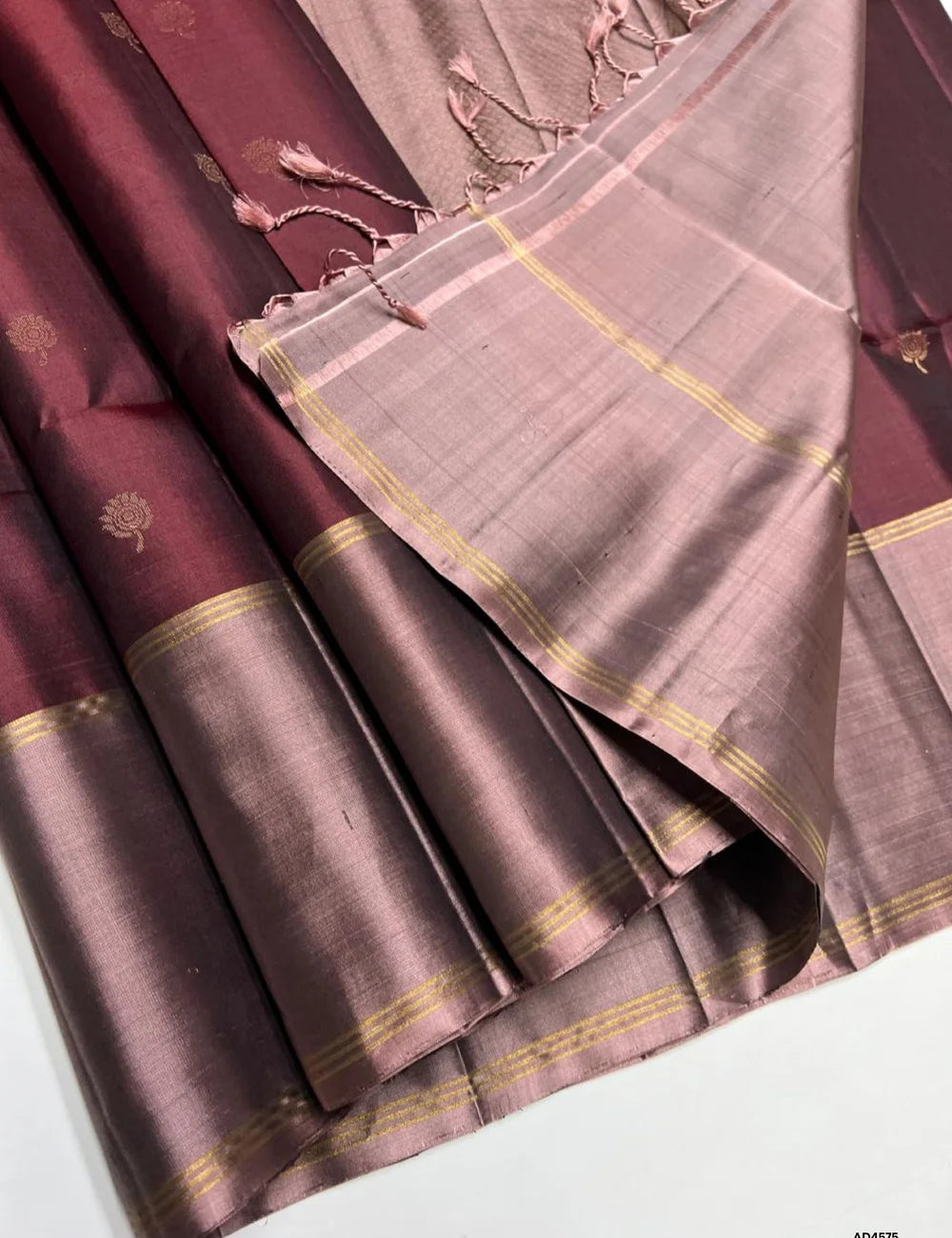 Coffee Brown & CoCo- Soft Silk Saree
