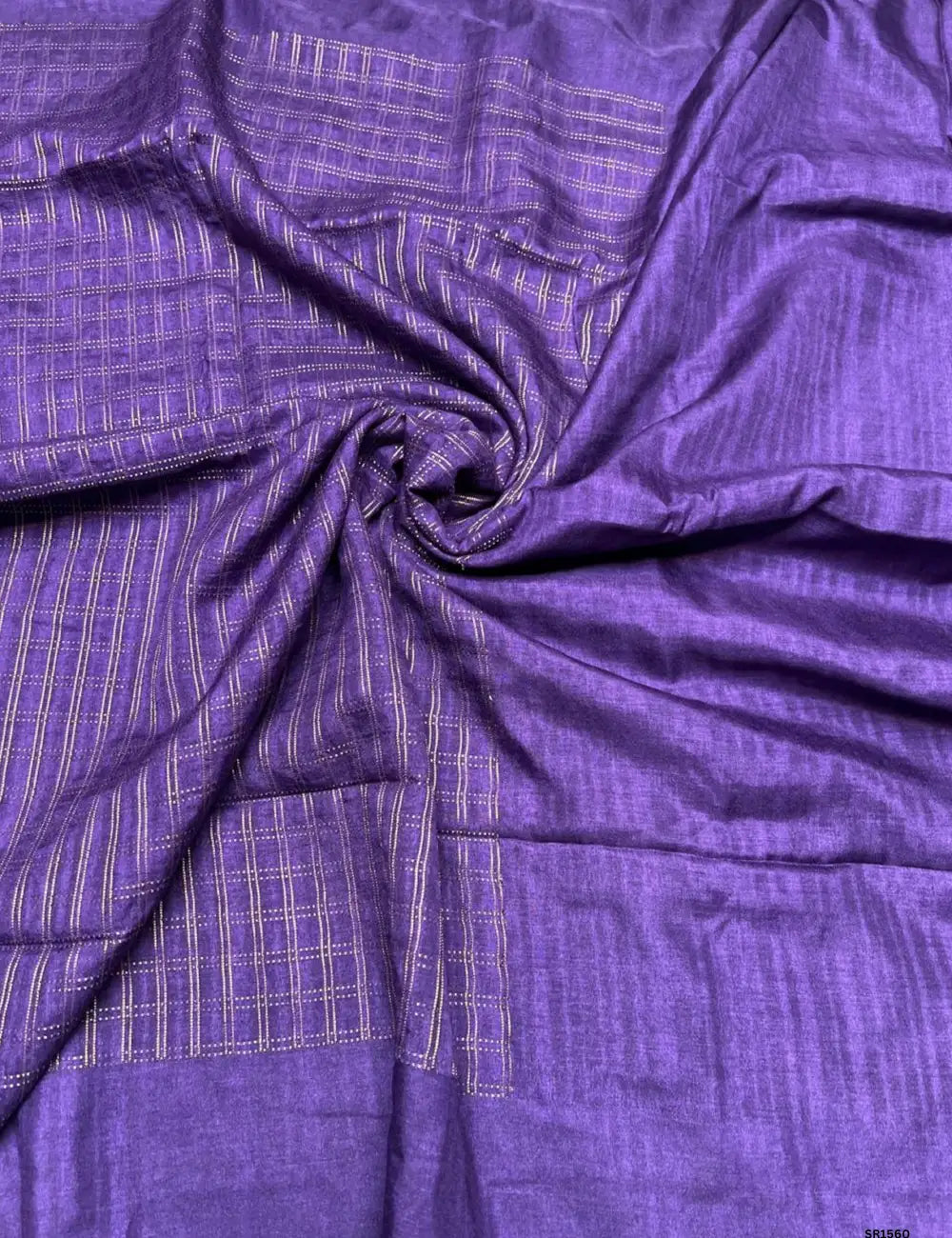 Purple - Moonga Tussar Saree